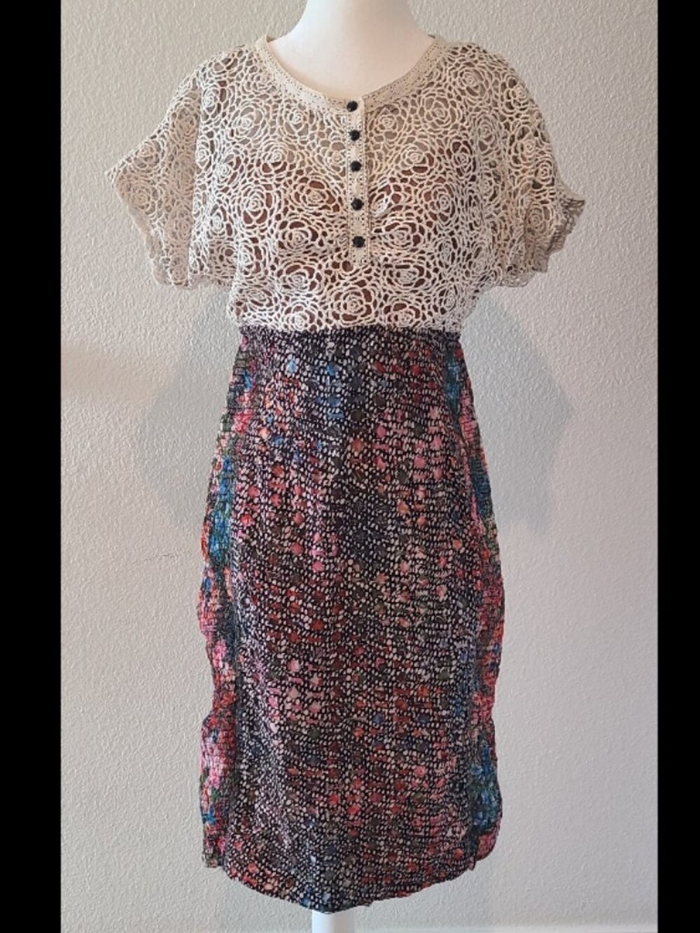 Anthropologie Byron Lars Beguile Crochet Lace Study Sheath Dress Size 6